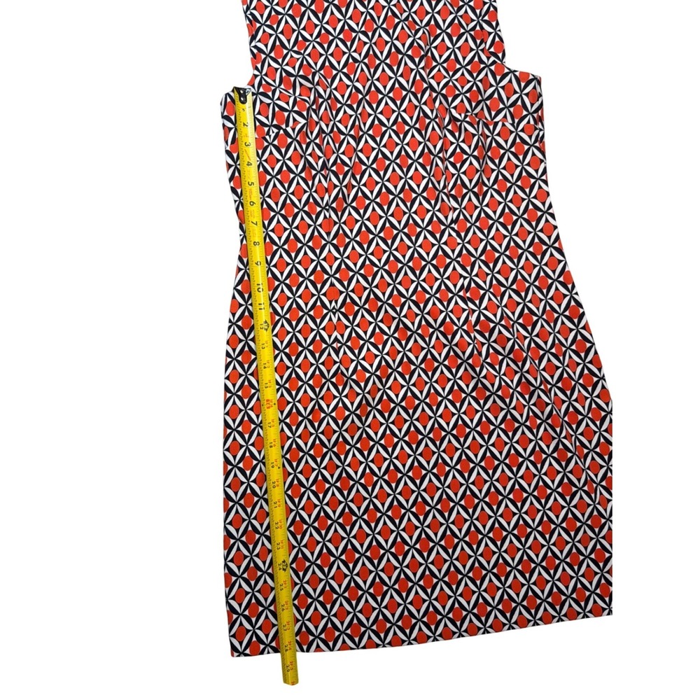 ALYX Shift Dress Women 12 Red Black Geometric Print GUC Sleeveless Retro Mod - Picture 6 of 8